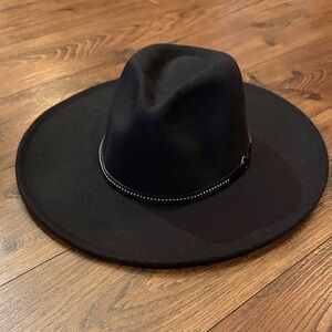 Classic Black Felted Cowboy Style Hat